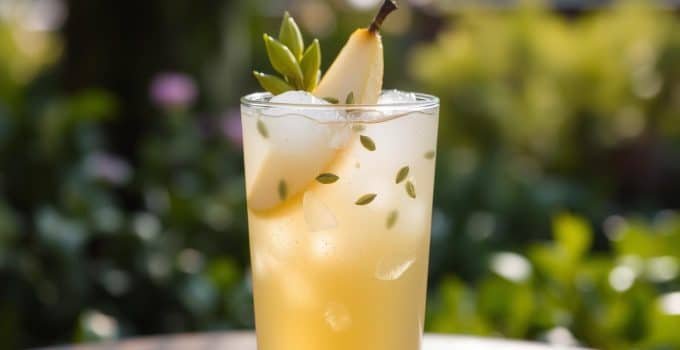 Pear Cardamom Spritz Mocktail