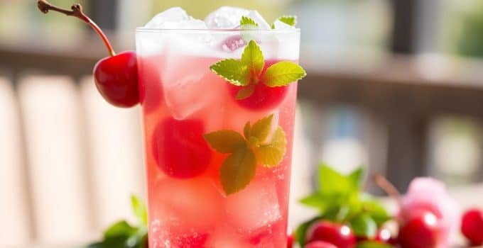 Cherry Vanilla Fizz Mocktail