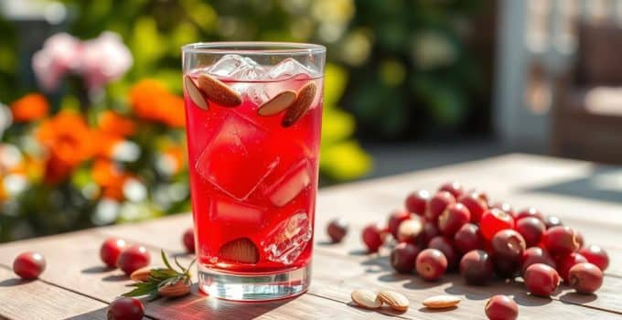 Cranberry Almond Sparkler Mocktail