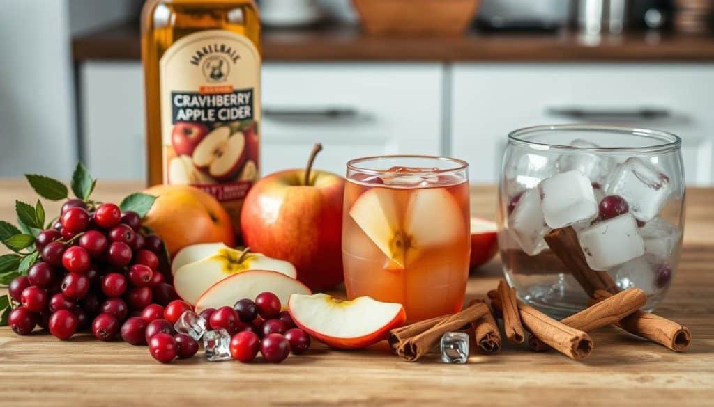 Cranberry Apple Cider Mocktail ingredients