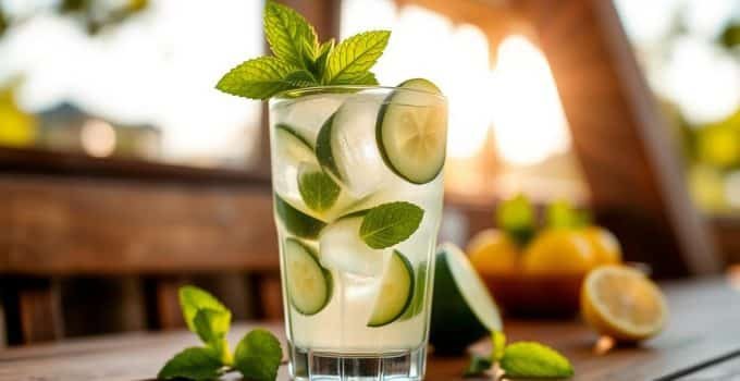 Cucumber Mint Lemonade Mocktail