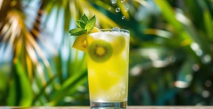 Fizzy Kiwi Mocktail