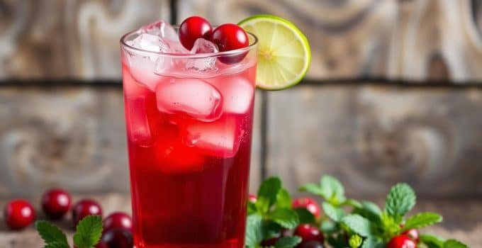 Ginger Cranberry Mule Mocktail