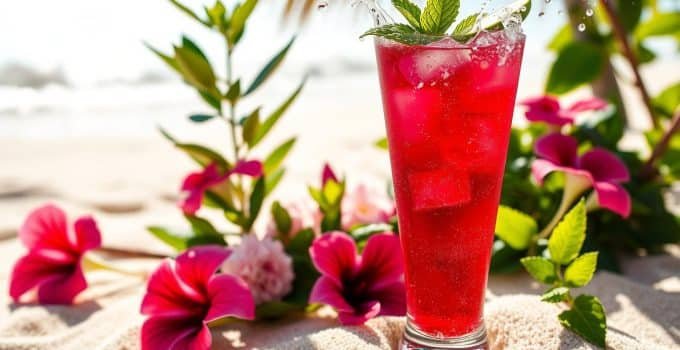 Hibiscus Fizz Mocktail