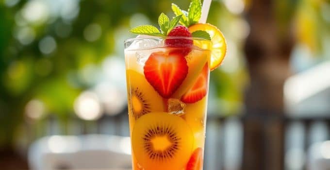 Kiwi Strawberry Mocktail