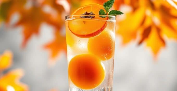 Persimmon Sparkler Mocktail