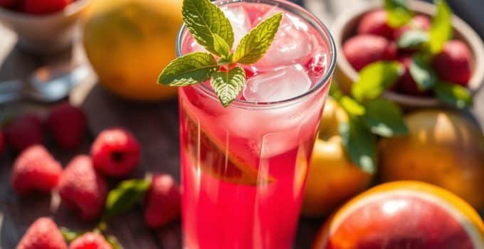 Raspberry Iced Tea Mocktail