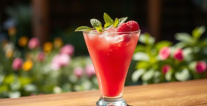 Raspberry Sorbet Mocktail