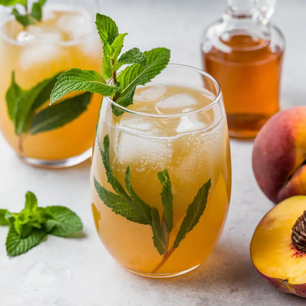 Sparkling Peach Mocktail