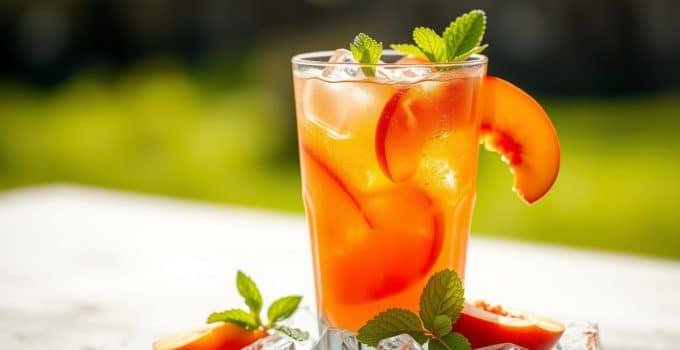 Sparkling Peach Punch Mocktail