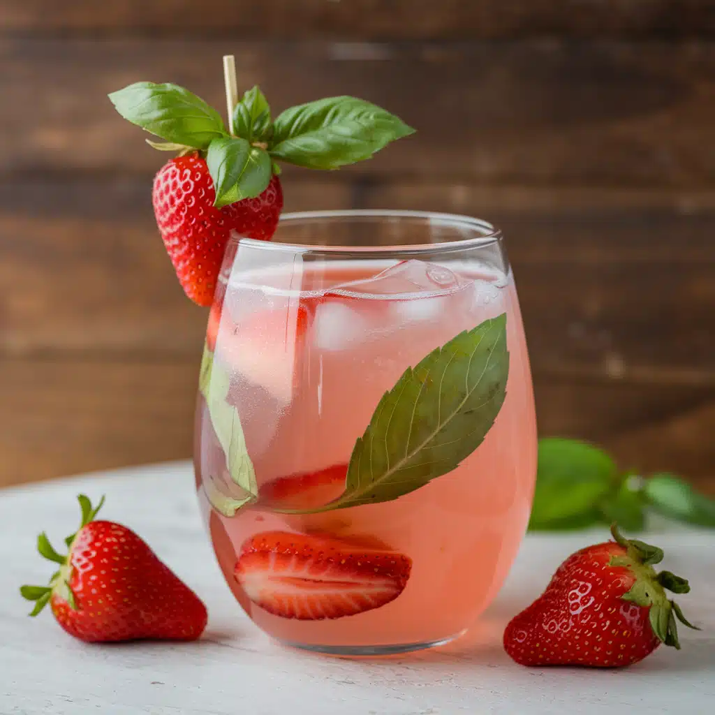 Strawberry Basil Lemonade Mocktail