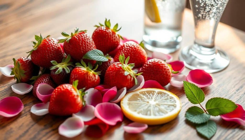 Strawberry Rose Mocktail Ingredients