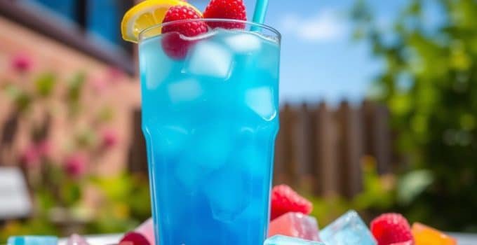 Blue Raspberry Lemonade Mocktail