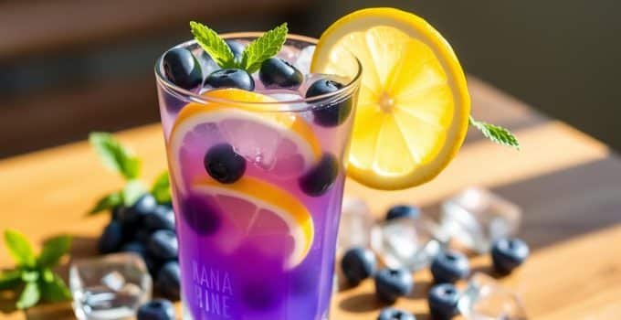 Blueberry Lemonade Spritz Mocktail