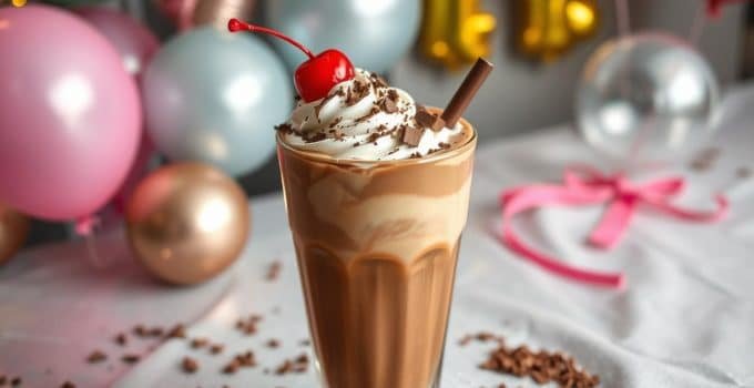 Cheers to 40 Chocolate Cream Mocktail