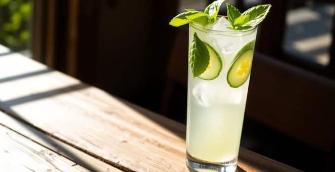 Cucumber Basil Lemonade Mocktail