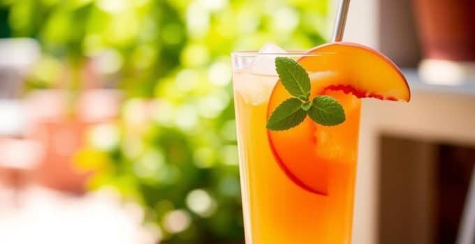 Fuzzy Peach Mocktail