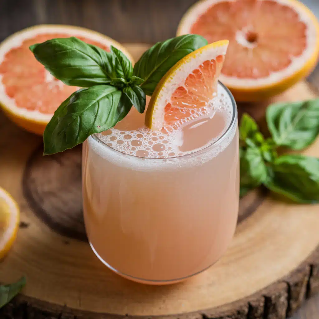 Grapefruit Basil Fizz Mocktail