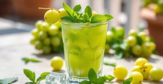 Green Grape Mint Mocktail