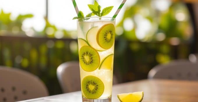 Kiwi Lime Sparkler Mocktail