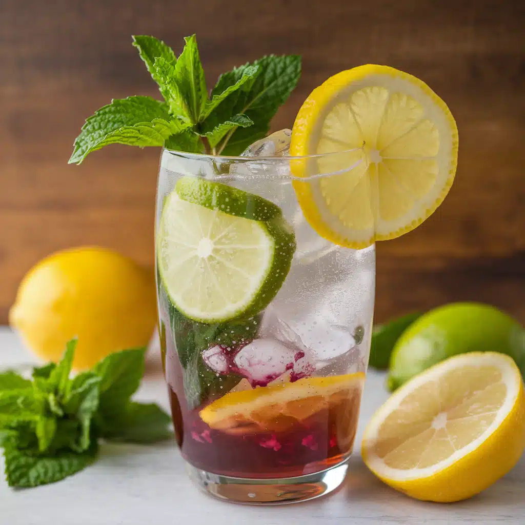 Lemon Hibiscus Fizz Mocktail