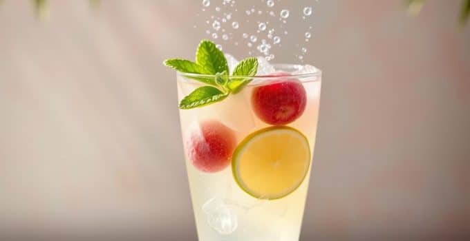 Lychee Lime Fizz Mocktail