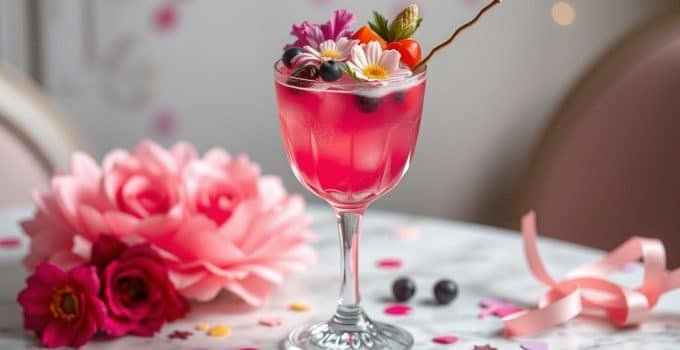 Pink Velvet Birthday Mocktail