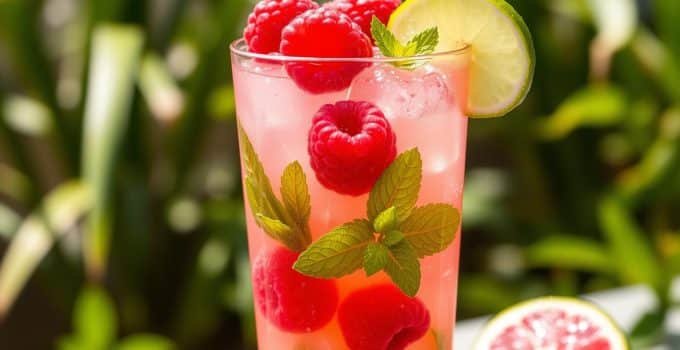 Raspberry Limeade Mocktail