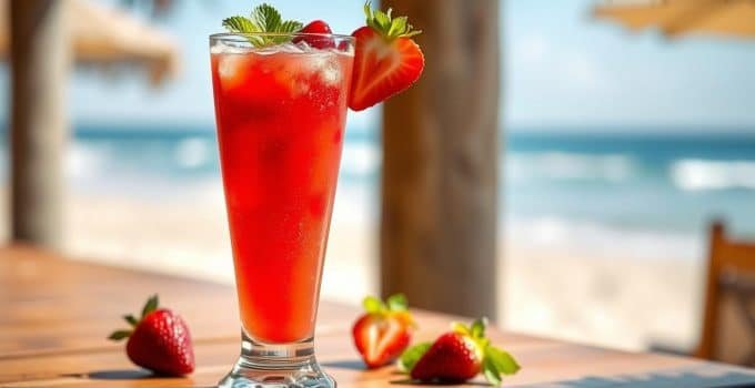 Sparkling Strawberry Mocktail