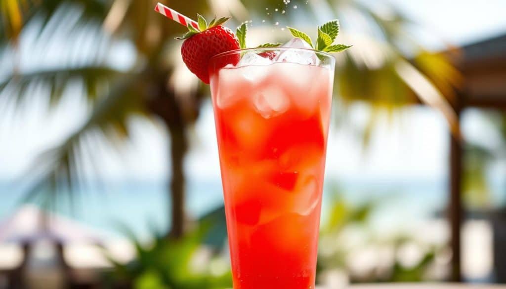 Strawberry Lychee Shine Mocktail