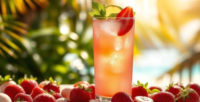 Strawberry Lychee Shine Mocktail