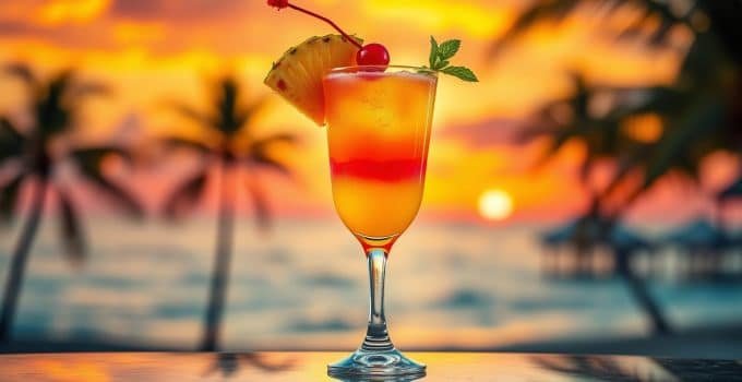 Tropical Sunset Mocktail