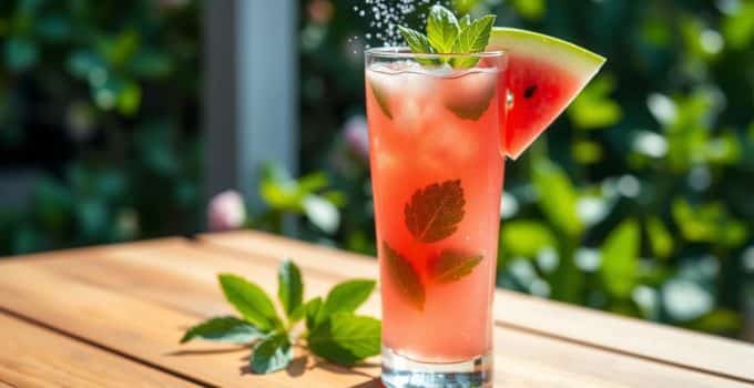 Watermelon Mint Sparkler Mocktail