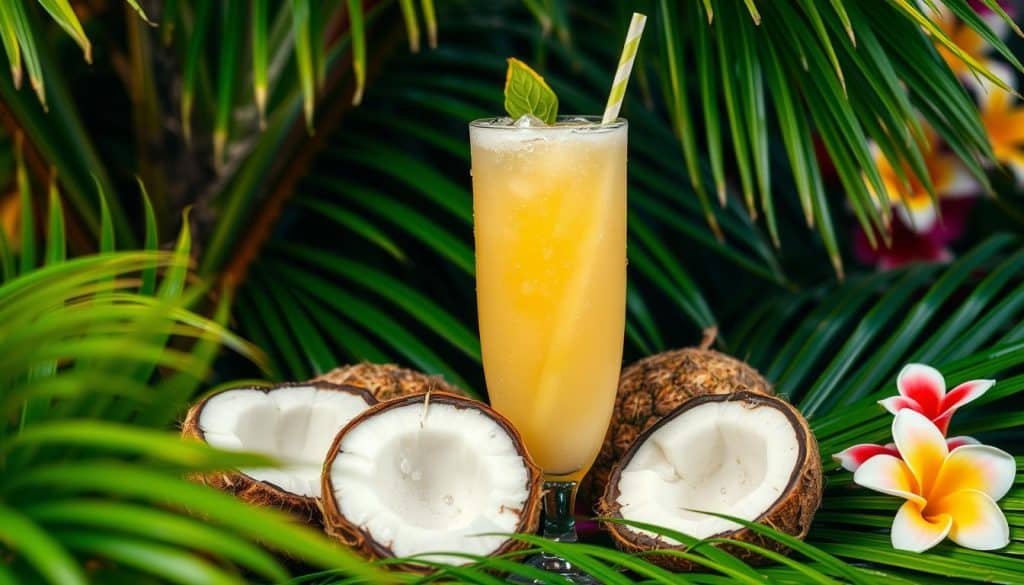 health benefits of coconut pineapple cooler mocktail