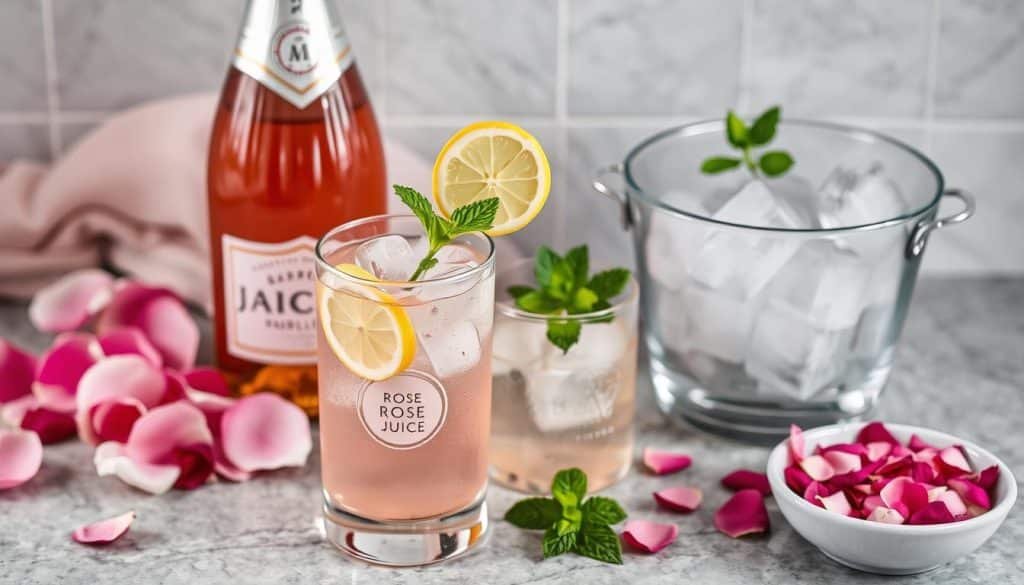 how to prepare Champagne Rose Mocktail