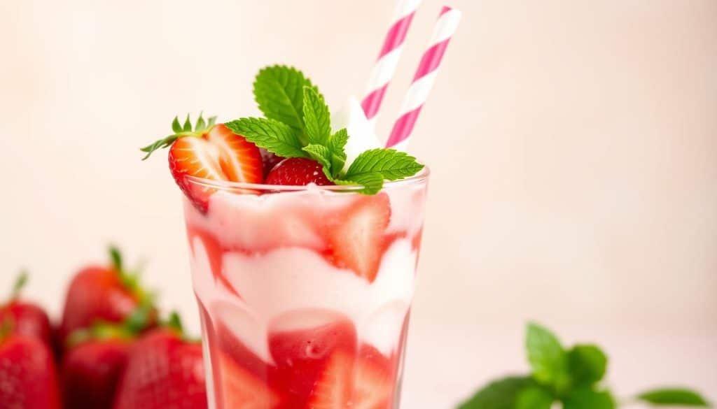 strawberry sweet 16 float mocktail