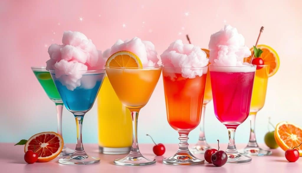 vibrant colored drinks