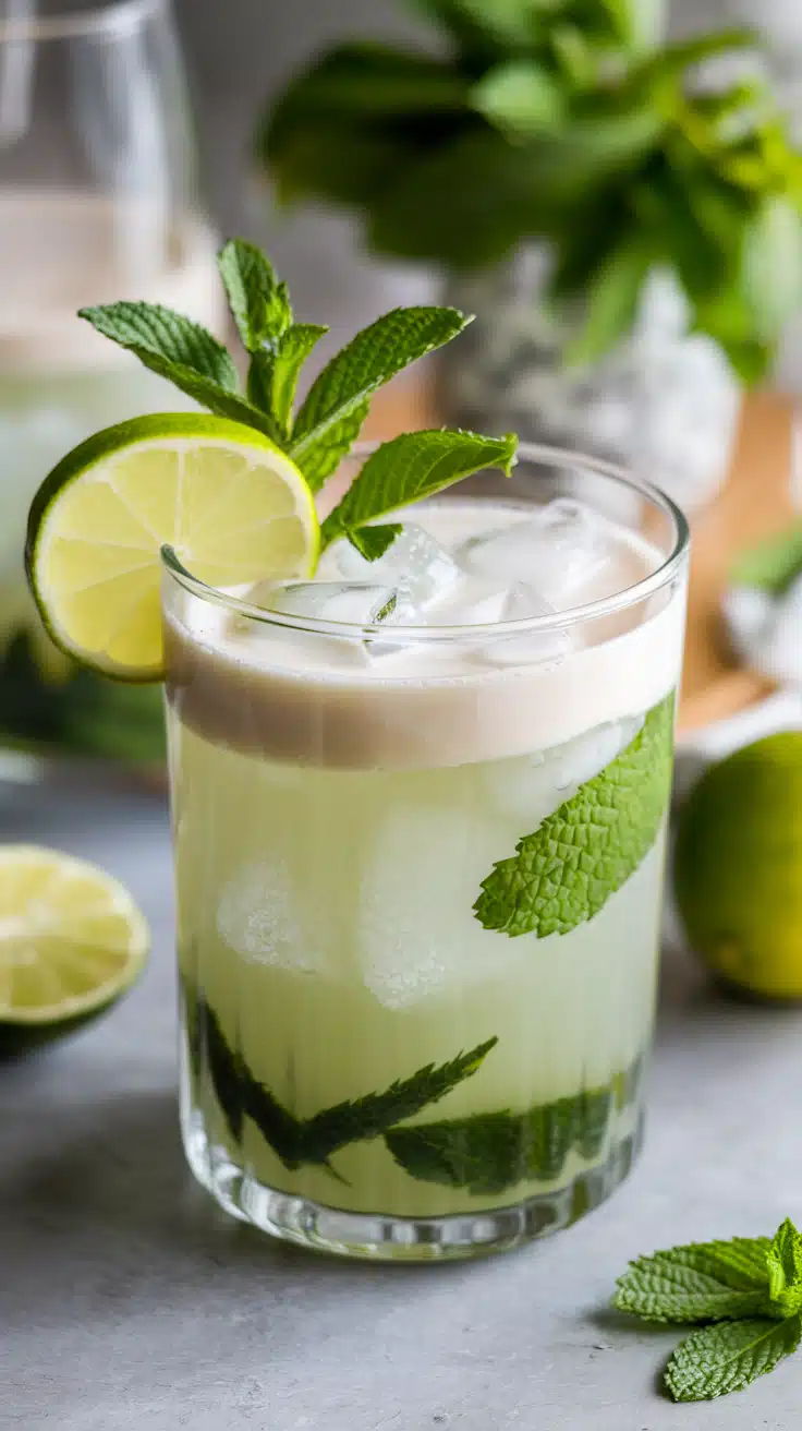 Coconut Lime Mojito Mocktail