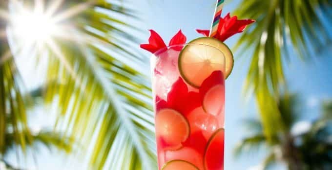 Hibiscus Lime Cooler Mocktail