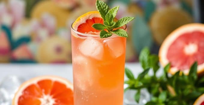 Spiced Grapefruit Spritz Mocktail