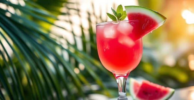 Watermelon Mint Margarita Mocktail