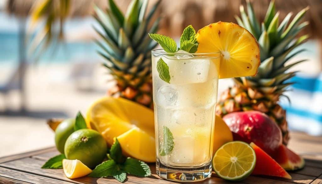 refreshing mocktail drink