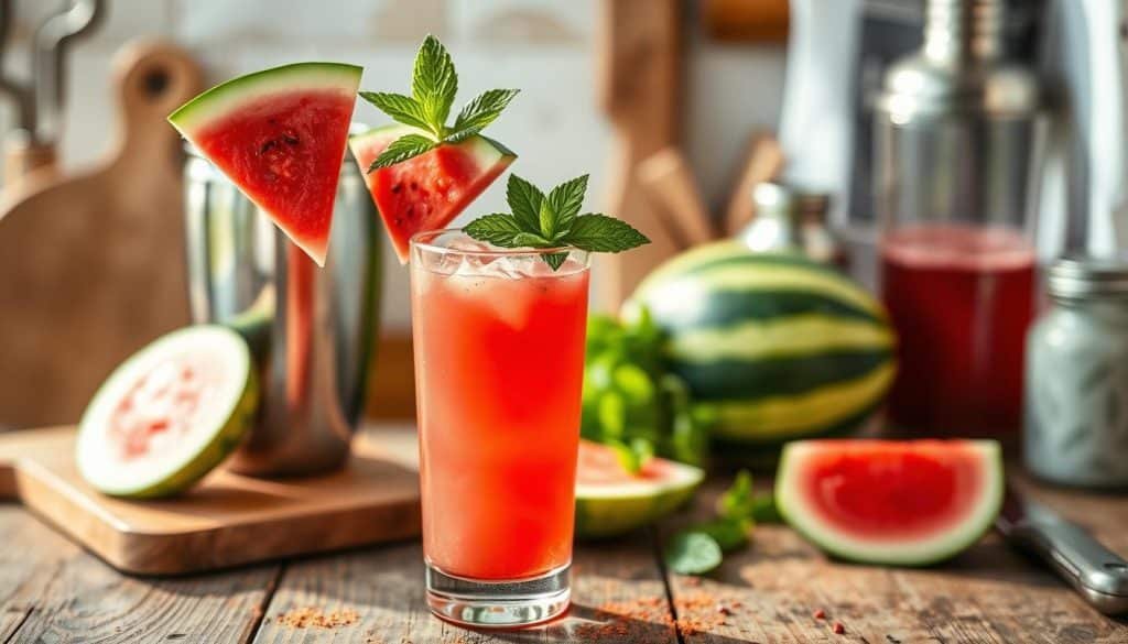 spicy watermelon mocktail