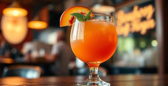 Peach Bourbon Street Mocktail